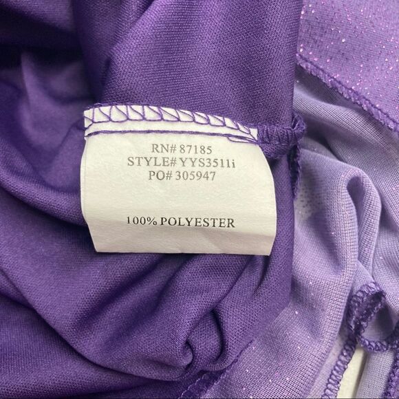 RUBY ROX Women’s Purple Sparkly Spaghetti Strap Size Small Prom Formal Dress - Picture 7 of 8